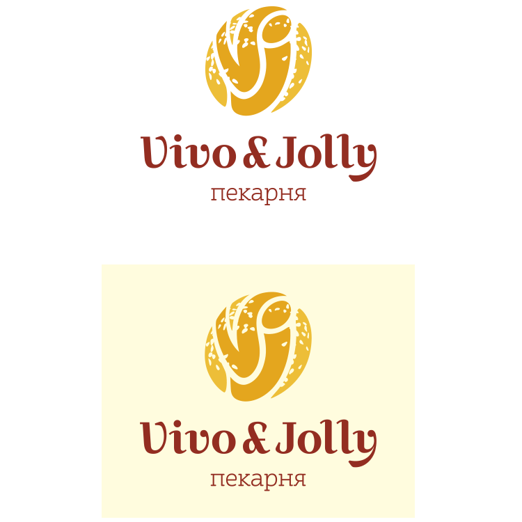 Логотип пекарни Vivo & Jolly
